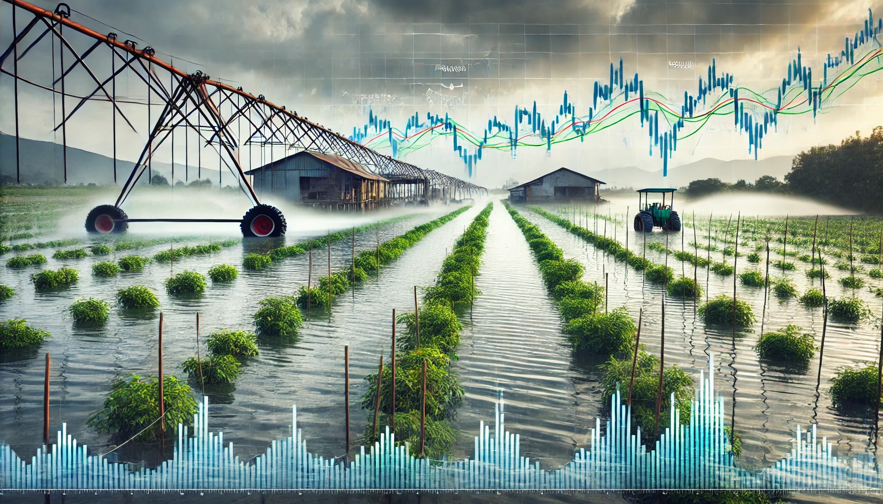 Irrigating Flooded Farmsin China and the US